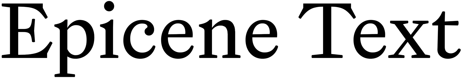 Epicene Text
