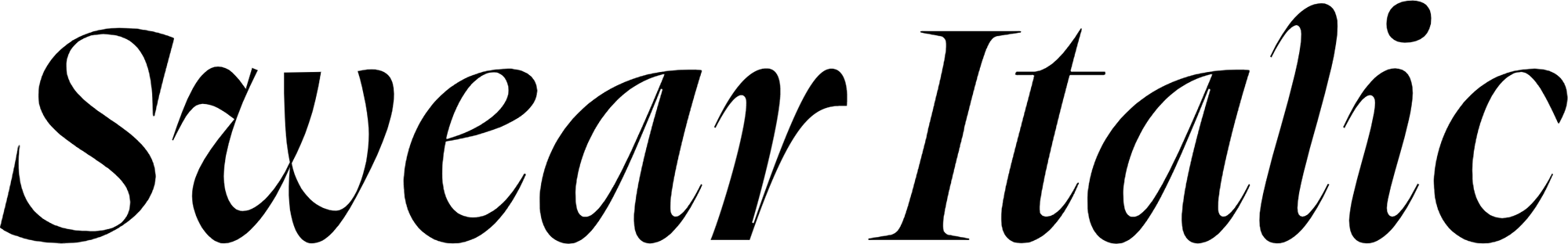 Swear Banner Italic